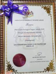 Pada 25 september, 2013 sambutan hari guru peringkat negara telah diadakan di pusat persidangan antarabangsa berakas. Hari Guru Peringkat Negeri Sabah 09hb Julai 2020 Sm St Michael Penampang Sabah Official Website