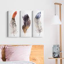 Tak heran jika ada pekerjaan kurasi seni untuk memburu gambar hiasan dinding sebagai koleksi di rumah. Lukisan Dekorasi Bulu Poster Kanvas Hiasan Dinding Feather 20x50cm Shopee Indonesia