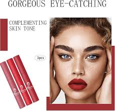 3Pcs Matte lipgloss Set, Strawberry Matte Lipstick Set,Matte Nude liquid  Long-Lasting Wear Non-Stick Cup Not Fade Waterproof, Makeup Gift labiales  mate for Girls and Women : Amazon.co.uk: Beauty