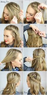 Half Up Hairstyles Buscar Con Google Medium Har Laengere Har Lette Frisurer