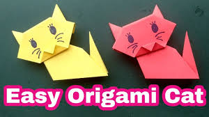 How To Make An Origami Cat Easy Easy Origami Cat Home Diy Crafts In 2020 Origami Cat Origami Easy Cute Origami