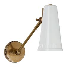 Antique wall sconces are ideal lighting solutions for brightening hallways, dining. Visual Comfort Thomas O Brien Antonio Adjustable One Arm Wall Lamp In Hand Rubbed Antique Brass