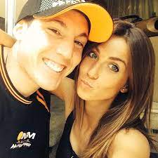 Aleix espargaró llegando del brazo de su madre y madrina anna villà. Aleix Espargaro And His Lovely Wife Laura Montero