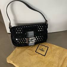 Fendi Bags Fendi Hand Embroidered Mirror Baguette Poshmark