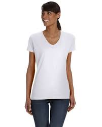 Fruit Of The Loom L39vr Ladies 100 Heavy Cotton Hd V Neck T Shirt