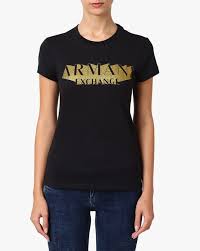 Armani exchange men's polo t shirt/ tee black/white spandex mix s/m/l/xl was £65. Buy Black Tshirts For Women By Armani Exchange Online Ajio Com