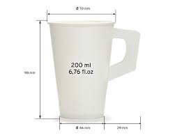 Sold and shipped by eforcity. 100x Coffee Cup Handle Mug 200 Ml Disposable Paper Cup White Octopus Pack