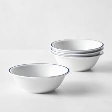 Check spelling or type a new query. Apilco Tradition Blue Banded Porcelain Cereal Bowls Williams Sonoma