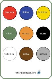 Colours In Finnish Varit Suomeksi In This Blog Post You Ll Learn Some Basic Colours And I Ll Also Talk About How Yo Finnish Language Finnish Learn Finnish