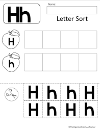 Letter H Unit The Organized Preschool Teacher Letter Sort Lettering Letter Of The Week