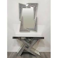 Crush Crystal Abstract Console Table And Mirror Set Willa Arlo Interiors In 2020 Console Table Console Decoration Mirror Set
