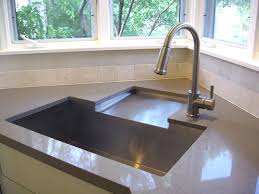 Search for info about kitchen sink. Innovative Corner Sink Idea Drainboard To Rear Sink Fabricated By Julien Through Ferguson F Minimalist Kitchen Sinks Kitchen Sink Design Corner Sink Kitchen