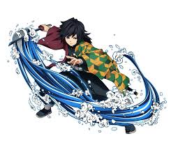 tomioka giyuu, kimetsu no yaiba, kimetsu no yaiba hinokami keppuutan,  highres, official art, 1boy, bandages, belt, black hair, black pants,  haori, holding, holding sword, holding weapon, japanese clothes, long hair,  male focus,