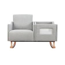 Shop wayfair for all the best grey rocker nursery gliders, rockers & recliners. Karla Dubois Emerson Nursing Rocker And Bassinet In Grey Buybuy Baby