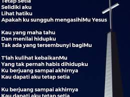 Tetap Setia Selidiki Aku Lirik Lagu Kristen