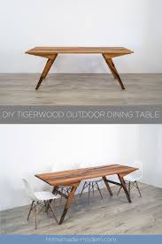 This Diy Outdoor Tigerwood Dining Table Can Be Made Using Just Three Power Tools For More Inf Outdoor Dining Table Homemade Modern Modern Outdoor Dining Table