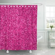 So, today we have selected several pretty pink the easiest way for adding this color into your bathroom is of course by painting the walls or choosing a pink design for the tiles. Yusdecor Girly Hot Pink Faux Look Sparkly Sparkles Bling Bathroom Decor Bath Shower Curtain 60x72 Inch Walmart Canada