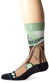 Stance Men S Yoda Crew Socks Green Sock Size 10 13 Shoe Size 6 12 Crew Socks Socks Stance Socks