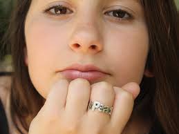 We Come in Peace Silver Statement Ring .size 8.5