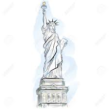 Statue De La Libert Couleur De Dessin New York Etats Unis Statue De La Liberte Couleur De Dessin A New York Etats Unis Vecto Statue De La Liberte Statue Dessin