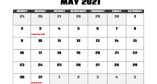 The above is the list of 2021 public holidays declared in uk which includes federal, regional government holidays and popular observances. Download May 2021 Calendar With Holidays Zudocalendrio
