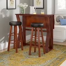 Pub table bistro sets are prefect for a dining nook area or simply the center piece of a small kitchen. Red Barrel Studio Appie Counter Height Drop Leaf Solid Wood Dining Set Reviews Wayfair