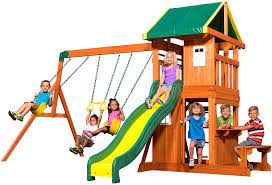 Alden pools & play has provided premium quality backyard swingsets to the buffalo, rochester, & wny area for over a 25 years now! Amazon Com Backyard Discovery Oakmont All Cedar Wood Playset Swing Set Toys Games