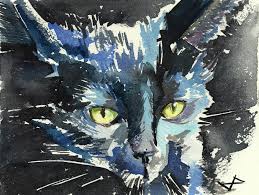 Learn how to create a lovely still life in watercolor with this awesome tutorial from grow creative and learn basic techniques for capturing light, and mixing color. Black Cat Watercolor 5 X 7 Art