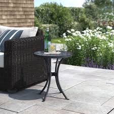 Sqodok coffee table cover black, rectangular patio coffee table cover waterproof outdoor lawn patio furniture covers dustproof dining table set, 84''l x 48''w x 23''h 3.9 out of 5 stars 7 $21.99 $ 21. Wayfair Metal Side Patio Tables You Ll Love In 2021