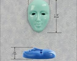 Face Mask Mold Silicone Mould Resin Polymer Clay Fondant Chocolate Wax (339)