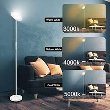 Led floor lamps with goosenecks can be adjusted to emit targeted light that won't disturb others in the room. Joofo Floor Lamp 30w 2400lume Sky Led Modern Torchiere 3 Color Temperatures Super Bright Floor Lamps Tall Standing Pole Light With Remote Touch Control For Living Room Bed Room Office Pearl White Pricepulse