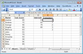 Ms Excel How To Use The Frequency Function Ws
