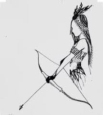 Indian Girl Bow And Arrow Drawing Ink Art By Chiccharcoals Ink Art Arrow Drawing Drawings