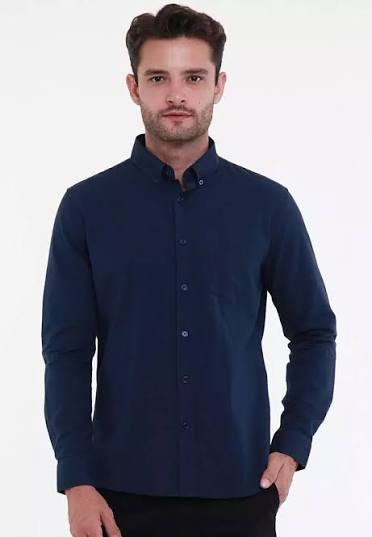 Kemeja Oxford Navy - Kemeja
