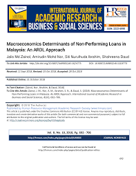 Depending on the creditworthiness of the borrowers and. Pdf Macroeconomics Determinants Of Non Performing Loans In Malaysia An Ardl Approach