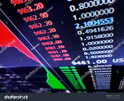 Financial Graph On Computer Monitor Screen Stock Photo Edit