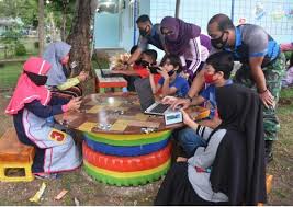Gambar pemandangan taman bunga gambar background pemandangan taman &mldr; Satrad 233 Tni Au Sabang Buka Ruang Taman Belajar