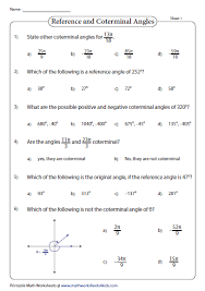 How many pieces do you need to go once around the circle? Multiple Response Angles Worksheet Trigonometry Worksheets Trigonometry