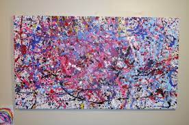 How to splatter paint on canvas. Kids Birthday Party Paint Splatter Party Mcarterbrown Com Large Art Diy Painting Splatter Art