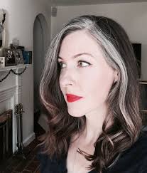 4b6d99f67478af31eb040d33b50f4060 Grey Hair Streak Gray Streaks Jpg 736 864 Hair Streaks Long Gray Hair Gray Hair Growing Out