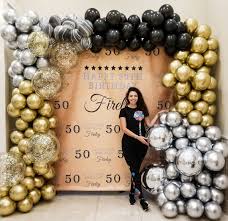 Balloons Decorations By Nieves En Instagram Brilla Nos Encanta Esta Combinacion Si La Decoracion De Fiesta Decoracion De Cumpleanos Globos