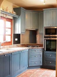 Milk Painted Kitchen Cabinets In Wedgewood Blue Kitchen Goodness In 2019 Painting Kitchen Cabinets Corner Stove Milk Paint Cabinets