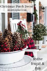 Diy your own holiday decorations to make every inch of your home as festive as possible. Festive Frugal Christmas Porch Decor On Sutton Place
