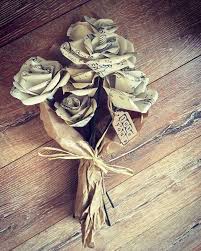 Flower Bouquet Paper Flower Bouquet 6 X Roses Free Delivery By Rusticlottes On Etsy Https Www E Paper Flowers How To Make Paper Flowers Paper Flowers Diy