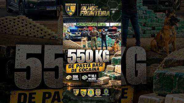 Gefron intercepta 550 tabletes de coca&iacute;na e causa preju&iacute;zo de R$ 10 milh&otilde;es ao crime