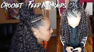 Half Up Half Down Crochet Braids Video Https Blackhairinformation Com Video Gallery Half H Braids For Long Hair Crochet Braids Hairstyles Braided Half Up