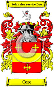 Core Name Meaning, Family History, Family Crest & Coats of Arms
