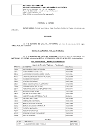 ESTADO DO PARANÁ PREFEITURA MUNICIPAL DE UNIÃO DA VITÓRIA 1