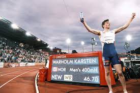 Verdenseliten ble smadret av nordmannen på bislett games. Karsten Warholm Breaks 400m Hurdles World Record News