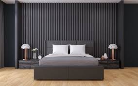 Most often now you can meet bedroom designs in gray tones. Download Wallpapers Stylish Interior Bedroom Gray In The Bedroom Loft Style Black Walls In The Bedroom Modern Interior Design Modern Style Bedroom Project For Desktop Free Pictures For Desktop Free